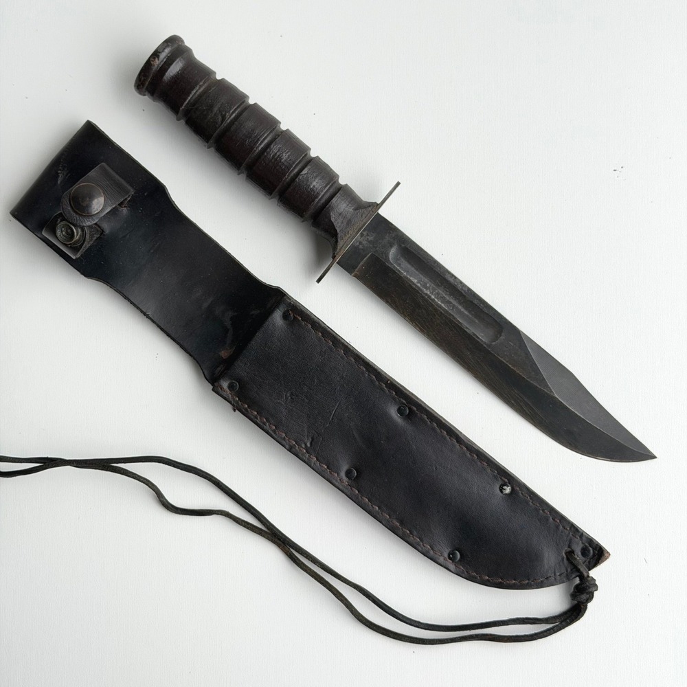 US Camillus Mark 2 Combat Knife Military Survival Fixed Blade Vintage 40s 50s